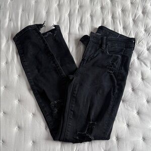 American Eagle Outfitters Black Ripped Skinny Jeans